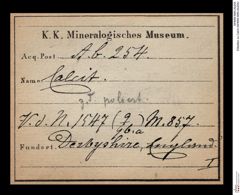 Etiketten zu Calcit (NHMW-MIN-Ab254)